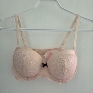 Victoria's Secret Dream Angels Lace Bra - Soft Pink Size 34C